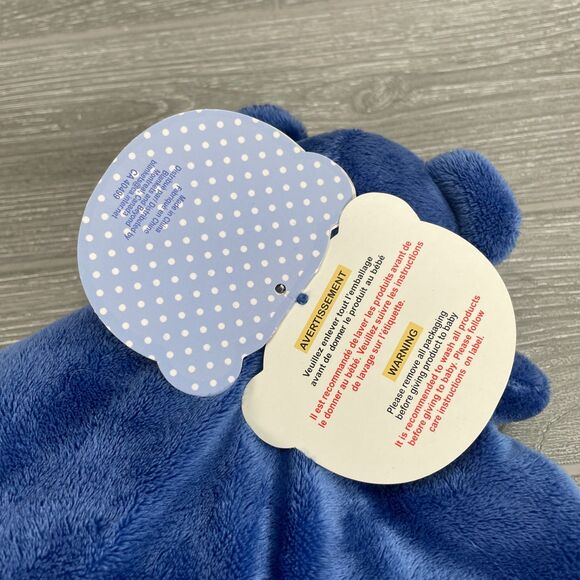Blankets and Beyond NUNU Dark Blue Bear Lovey Plush Teddy Security Blanket - NEW - Picture 11 of 12